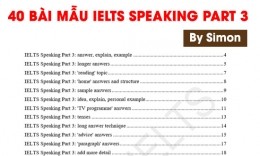 Tổng hợp bài mẫu IELTS Speaking Part 3 hay nhất